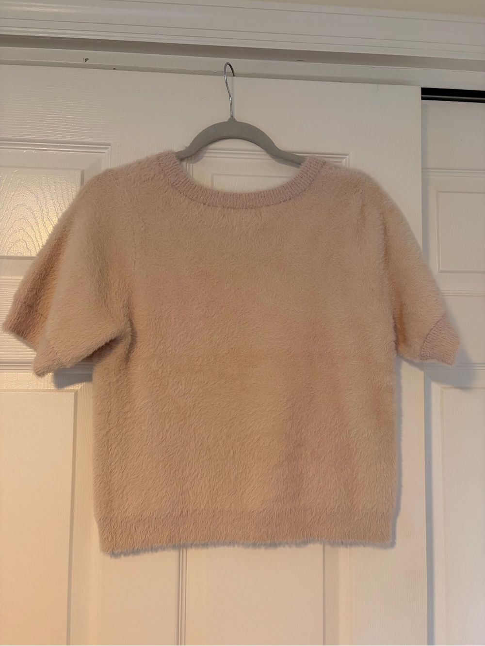 Bailey 44 Cozy Plush Short-Sleeve Sweater - Cream